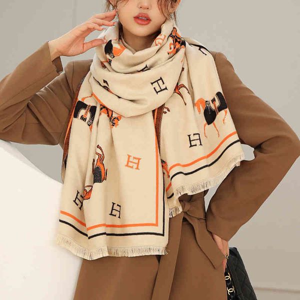 70% off design scarf korean winter new h carriage warm thickened women's double-sided imitation cashmere air-conditioning room shawl wi, Blue;gray
70% off design scarf korean winter new h carriage warm thickened women's double-sided imitation cashmere air-conditioning room shawl wi, Blue;gray