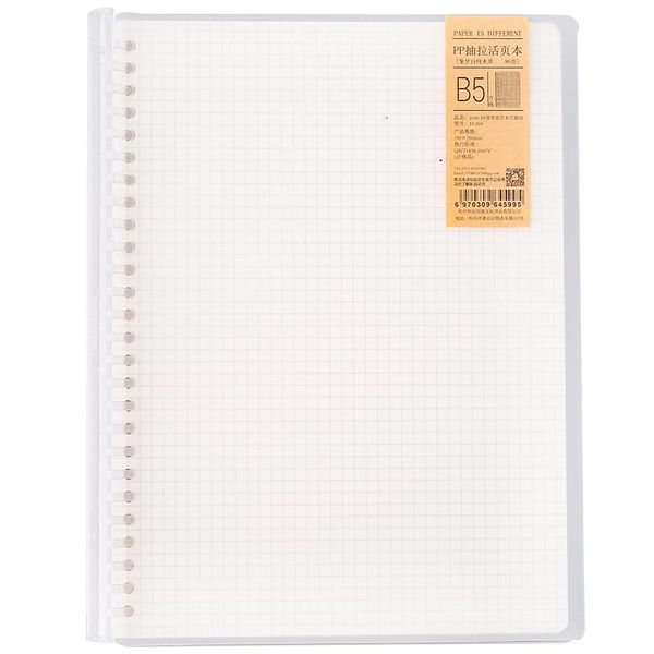 a5/ b5 transparent loose-leaf notebook simple pp blank horizontal line book practical memo pad journals school stationery supply notepads, Purple;pink
a5/ b5 transparent loose-leaf notebook simple pp blank horizontal line book practical memo pad journals school stationery supply notepads, Purple;pink