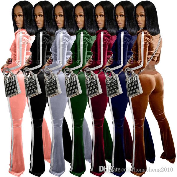 women velvet tracksuits solid two piece outfits zipper pocket long sleeve high waist stitching jacket pants matching set xs-xxl, White
women velvet tracksuits solid two piece outfits zipper pocket long sleeve high waist stitching jacket pants matching set xs-xxl, White
