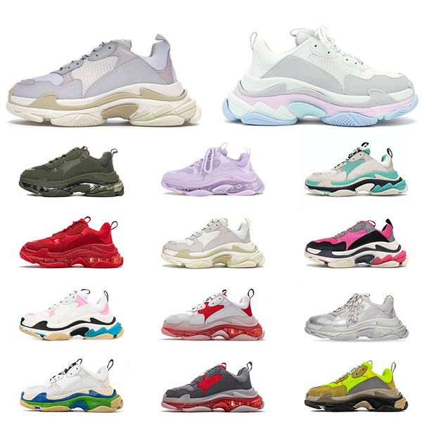 2022 triple s womens casual shoes clear sole cherry blossom powder yellow grey white green pink purple mens sports fashion sneakers trainers, Black
2022 triple s womens casual shoes clear sole cherry blossom powder yellow grey white green pink purple mens sports fashion sneakers trainers, Black