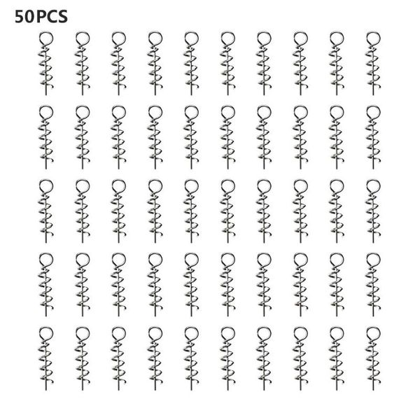 fishing hooks 50pcs hook centering pins spiral bait steel spring crank lock for soft lure accessories two size
fishing hooks 50pcs hook centering pins spiral bait steel spring crank lock for soft lure accessories two size