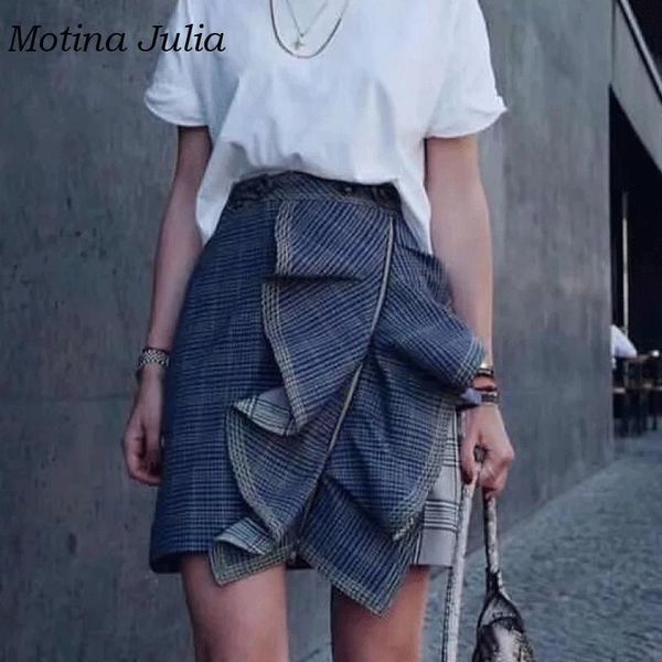 skirts motina julia 2021 cool ruffle skirt bottom women plaid patchwork mini party club a line female, Black
skirts motina julia 2021 cool ruffle skirt bottom women plaid patchwork mini party club a line female, Black