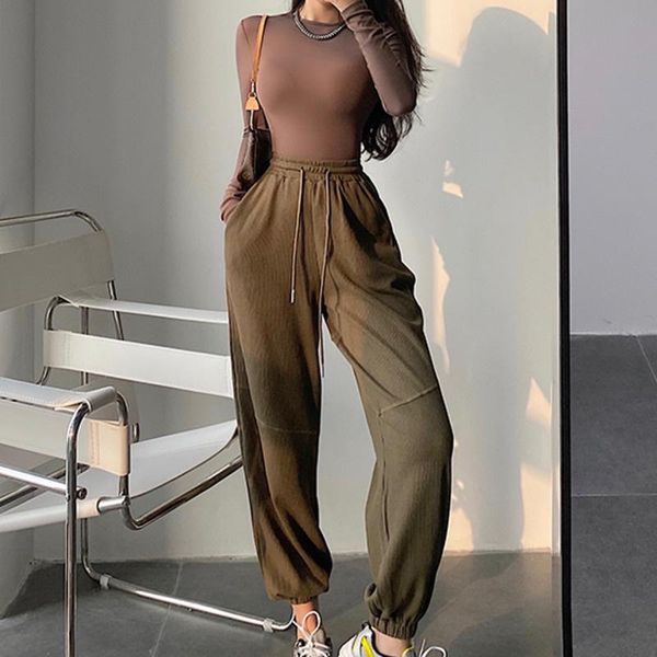 women's pants & capris tvvovvin high street elastic waist solid color sweatpants korean loose lace-up tie feet casual for women 3se3, Black;white
women's pants & capris tvvovvin high street elastic waist solid color sweatpants korean loose lace-up tie feet casual for women 3se3, Black;white