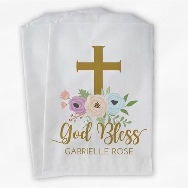 gift wrap custom god bless flower favor bags - first communion, baptism or religious party gold and pastel treat
gift wrap custom god bless flower favor bags - first communion, baptism or religious party gold and pastel treat