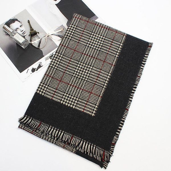 scarves 65*200cm winter casual houndstooth pattern warm shawl thicken women scarf with tassles 4 colors, Blue;gray
scarves 65*200cm winter casual houndstooth pattern warm shawl thicken women scarf with tassles 4 colors, Blue;gray