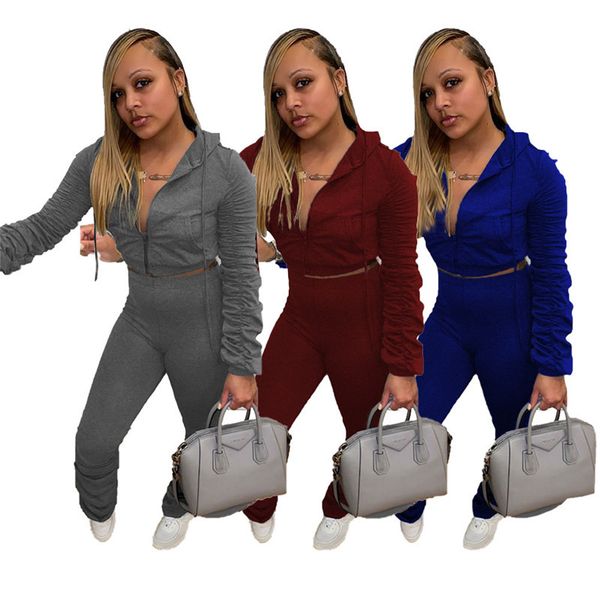 women's 2021 two piece pants soild color hooded casual 2pcs sets stacked designer womens clothing, White
women's 2021 two piece pants soild color hooded casual 2pcs sets stacked designer womens clothing, White