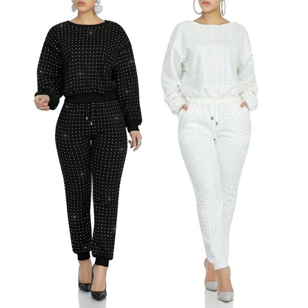 spring drilling tracksuit two piece set o neck long sleeve pullover sweatshirt +casual pants women night club outfits women's tracksuit, Gray
spring drilling tracksuit two piece set o neck long sleeve pullover sweatshirt +casual pants women night club outfits women's tracksuit, Gray