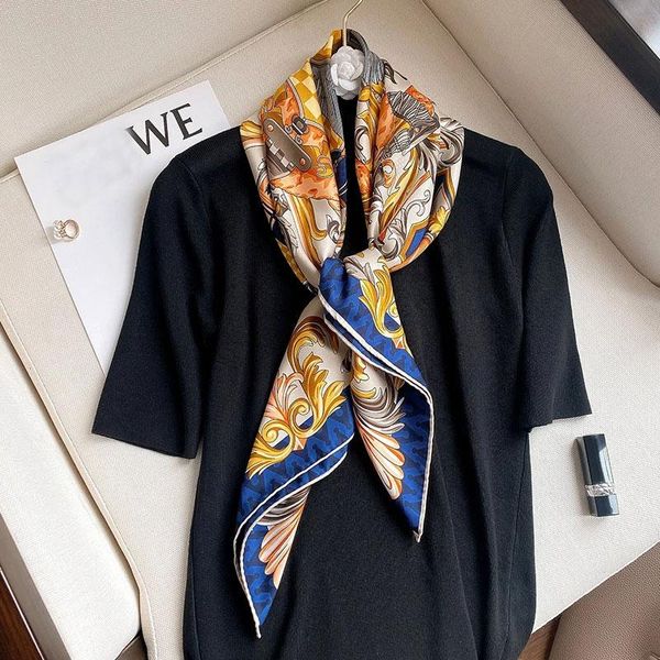 scarves design 2021 scarf square hijab neck foulard twill silk large kerchief female soft headband wraps bandana hijabs, Blue;gray
scarves design 2021 scarf square hijab neck foulard twill silk large kerchief female soft headband wraps bandana hijabs, Blue;gray