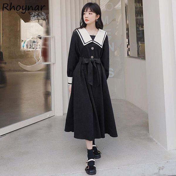 casual dresses long sleeve dress women tender fashion elegant sweet leisure japanese style vintage all-match sailor collar female bow cozy, Black;gray
casual dresses long sleeve dress women tender fashion elegant sweet leisure japanese style vintage all-match sailor collar female bow cozy, Black;gray