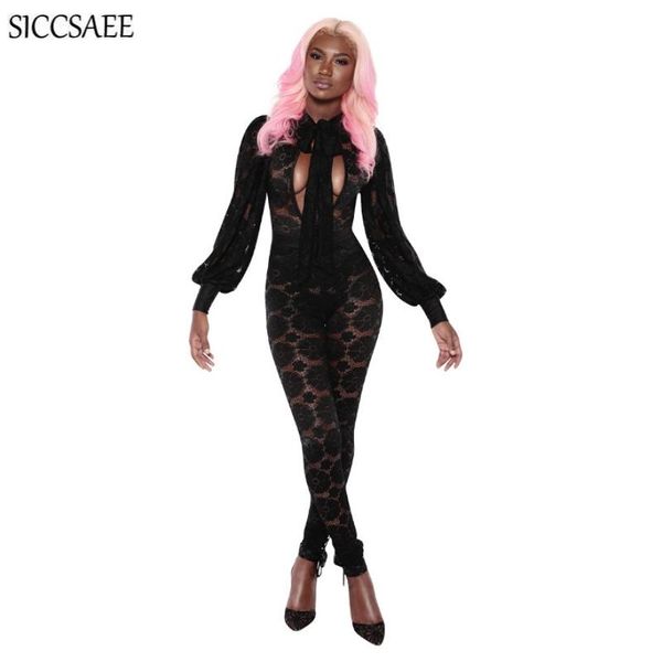 women's jumpsuits & rompers 2021 spring black lace crochet bandage for women sheer see through bodycon bodysuit bow ribbons cut out fro, Black;white
women's jumpsuits & rompers 2021 spring black lace crochet bandage for women sheer see through bodycon bodysuit bow ribbons cut out fro, Black;white