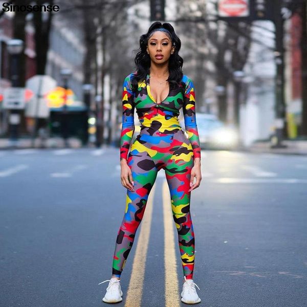 women's jumpsuits & rompers autumn long skinny jumpsuit women 2021 zipper high collar full sleeve casual camouflage overalls, Black;white
women's jumpsuits & rompers autumn long skinny jumpsuit women 2021 zipper high collar full sleeve casual camouflage overalls, Black;white