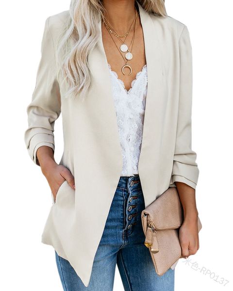 exquisite high-end suit 2021 women's casual jacket solid color deep v-neck medium length rp0137, White;black
exquisite high-end suit 2021 women's casual jacket solid color deep v-neck medium length rp0137, White;black