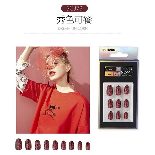 false nails natural traceless manicure patch onion powder 12 piece set nail stickers can be replaced at will, Red;gold
false nails natural traceless manicure patch onion powder 12 piece set nail stickers can be replaced at will, Red;gold