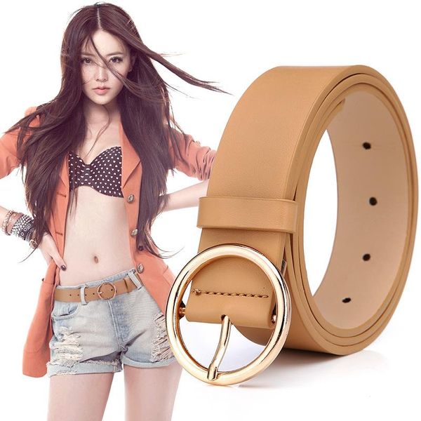 belts the classic retro fashion all-match leather light body round buckle simple circle pin for women jeans female, Black;brown
belts the classic retro fashion all-match leather light body round buckle simple circle pin for women jeans female, Black;brown