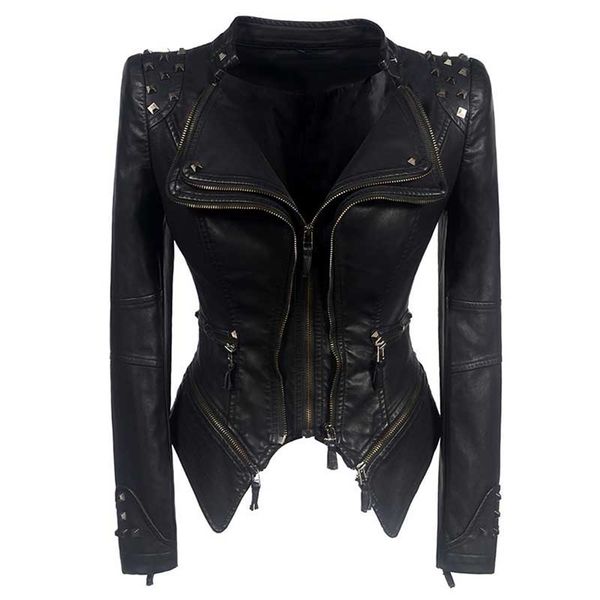 fashion women smooth motorcycle faux leather jackets ladies long sleeve autumn winter biker streetwear black coat 211215
fashion women smooth motorcycle faux leather jackets ladies long sleeve autumn winter biker streetwear black coat 211215
