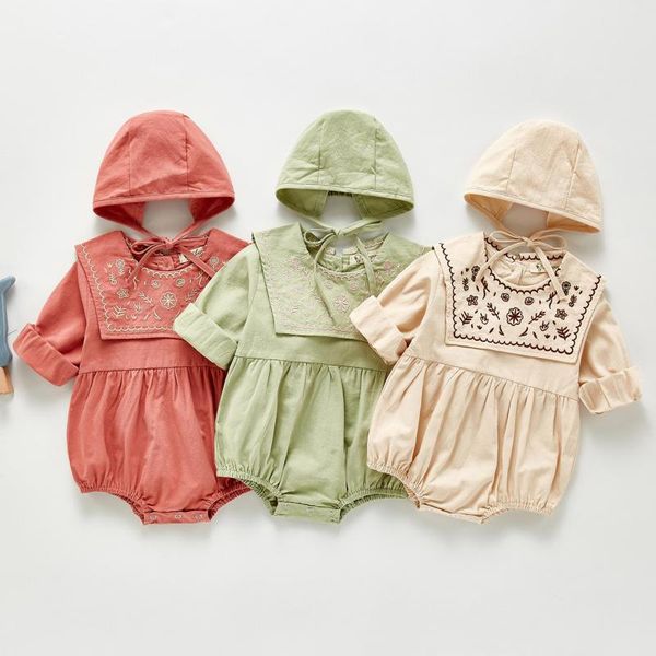 spring baby girl bodysuit cotton long sleeve jumpsuit kids newborn girls embroidered navy collar onesie clothes with hat 210413, White
spring baby girl bodysuit cotton long sleeve jumpsuit kids newborn girls embroidered navy collar onesie clothes with hat 210413, White