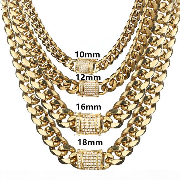 6-18mm wide stainless steel cuban miami chains necklaces cz zircon box lock big heavy gold chain hiphop jewelry, Silver
6-18mm wide stainless steel cuban miami chains necklaces cz zircon box lock big heavy gold chain hiphop jewelry, Silver