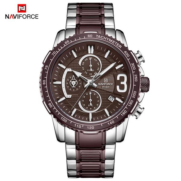 wristwatches naviforce mens sport watches luxury military quartz watch male business wristwatch men waterproof analog clock relogio masculin, Slivery;brown
wristwatches naviforce mens sport watches luxury military quartz watch male business wristwatch men waterproof analog clock relogio masculin, Slivery;brown