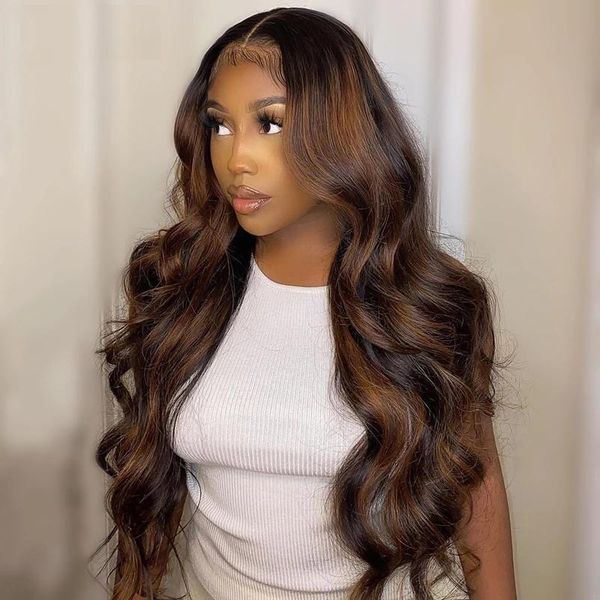 glueless ombre highlight body wave 13x6 lace front human hair wigs with baby for black women pre plucked hairline, Black;brown
glueless ombre highlight body wave 13x6 lace front human hair wigs with baby for black women pre plucked hairline, Black;brown