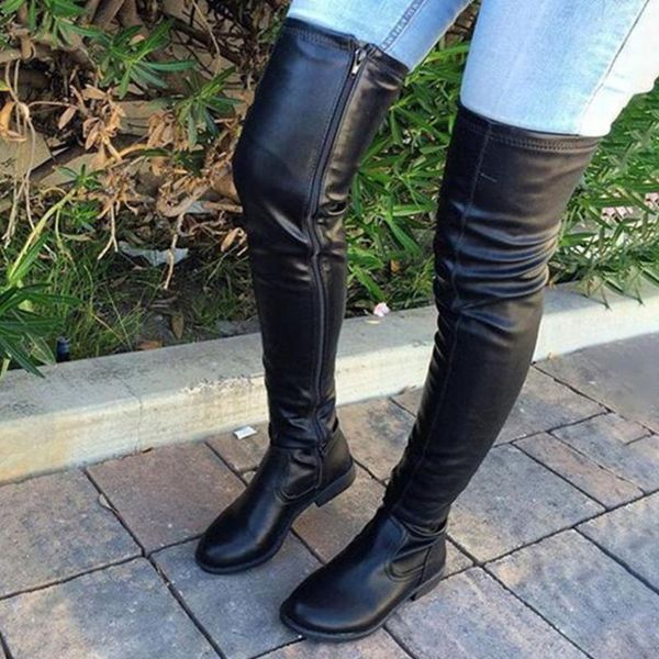 boots sarairis fashion plus size 46 round toe square heels riding over the knee zipper casual women shoes, Black
boots sarairis fashion plus size 46 round toe square heels riding over the knee zipper casual women shoes, Black