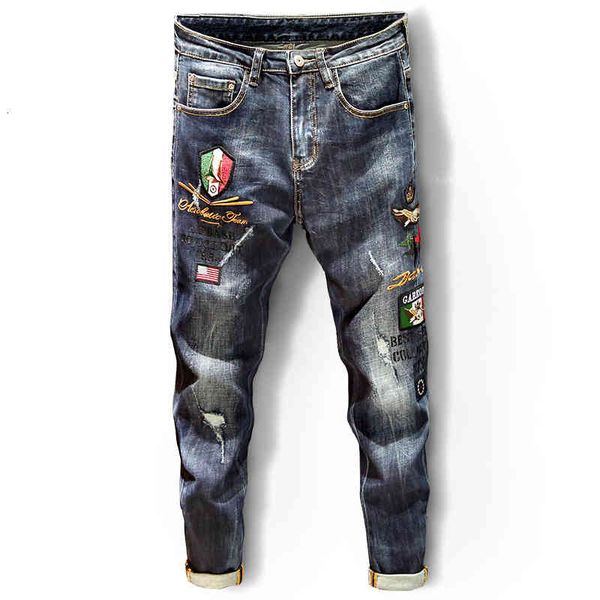 men's jeans primavera outono calças de moda masculina rasgado coreano fino ajuste bordado hip hop escola adolescentes cowboy jeans n98t, Blue
men's jeans primavera outono calças de moda masculina rasgado coreano fino ajuste bordado hip hop escola adolescentes cowboy jeans n98t, Blue