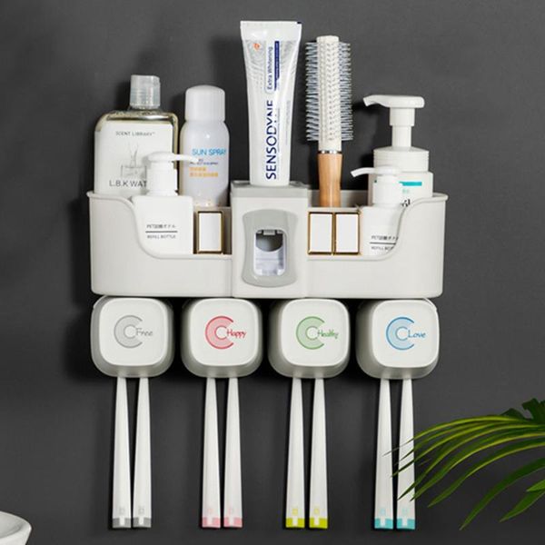 toothbrush holders holder bathroom toiletries storage toothpaste squeezing device set family wall-mounted cup rack artifact
toothbrush holders holder bathroom toiletries storage toothpaste squeezing device set family wall-mounted cup rack artifact
