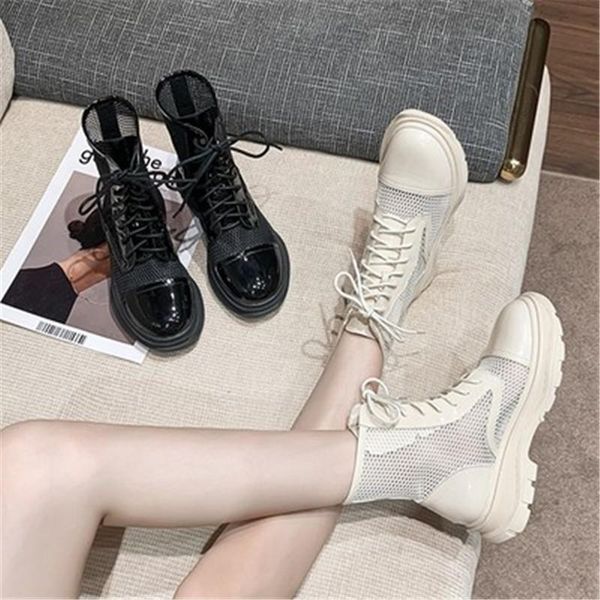 boots hollow out mesh spring summer ankle for women breathable lace up casual shoes female platform med heels short booties, Black
boots hollow out mesh spring summer ankle for women breathable lace up casual shoes female platform med heels short booties, Black