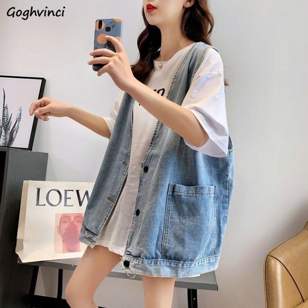 basic jackets women sleeveless button pockets denim coats womens thin retro loose outwears chic trendy casual clothing cool women's, Black;brown
basic jackets women sleeveless button pockets denim coats womens thin retro loose outwears chic trendy casual clothing cool women's, Black;brown
