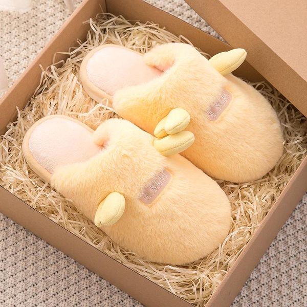 slippers fashion keep warm plush winter cute antlers indoor home lovers non-slip cartoon thick bottom plus size male, Black
slippers fashion keep warm plush winter cute antlers indoor home lovers non-slip cartoon thick bottom plus size male, Black