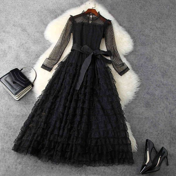 casual dresses spring long sleeve round neck black retro polka dot tulle tiered panelled belted mid-calf dress elegant lf0711830 qiyz, Black;gray
casual dresses spring long sleeve round neck black retro polka dot tulle tiered panelled belted mid-calf dress elegant lf0711830 qiyz, Black;gray