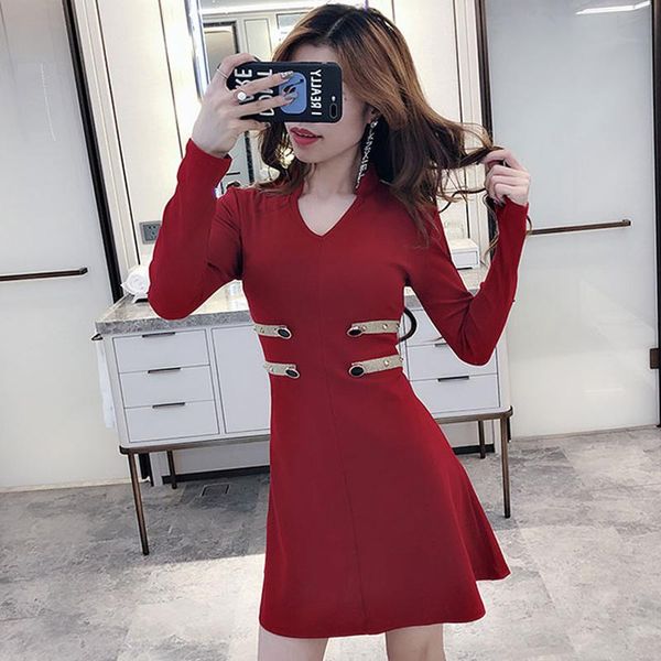 casual dresses spring autumn vintage dress v-neck long sleeve fashion brand women's clothing red black vestido curto moda feminina, Black;gray
casual dresses spring autumn vintage dress v-neck long sleeve fashion brand women's clothing red black vestido curto moda feminina, Black;gray