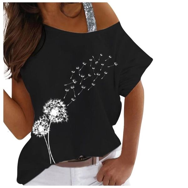 t-shirt 4# loose shoulder women's dandelion print t shirt casual short sleeve looset-shirts ropa mujer plus size bsu4, White
t-shirt 4# loose shoulder women's dandelion print t shirt casual short sleeve looset-shirts ropa mujer plus size bsu4, White