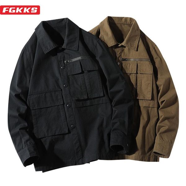 men's jackets fgkks jacket 2021 winter fine cardigan solid color biker male, Black;brown
men's jackets fgkks jacket 2021 winter fine cardigan solid color biker male, Black;brown