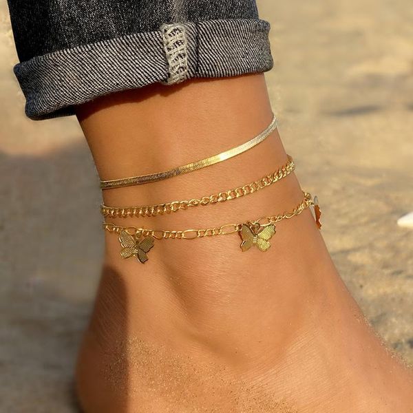 anklets vintage gold butterfly chain anklet set bohemian geometric snake women's beach sandals foot leg jewelry, Red;blue
anklets vintage gold butterfly chain anklet set bohemian geometric snake women's beach sandals foot leg jewelry, Red;blue