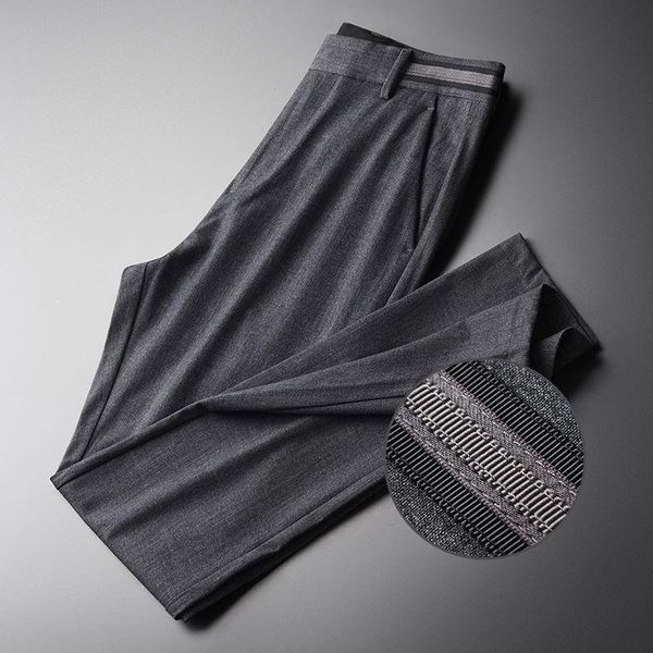 men's pants 2021 spring business leisure trousers slim fit youth fashion trend straight suit for work, Black
men's pants 2021 spring business leisure trousers slim fit youth fashion trend straight suit for work, Black