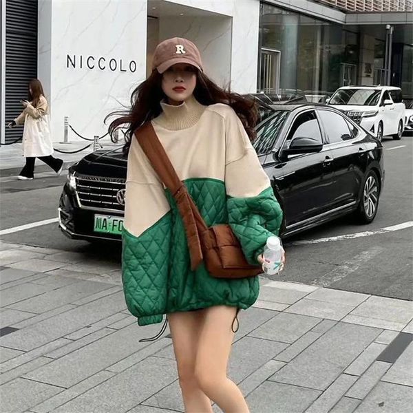 women's sweaters plus velvet padded sweater men women autumn winter 2021 loose grunge pullover stitching diamond splicing thicken sweat, White;black
women's sweaters plus velvet padded sweater men women autumn winter 2021 loose grunge pullover stitching diamond splicing thicken sweat, White;black