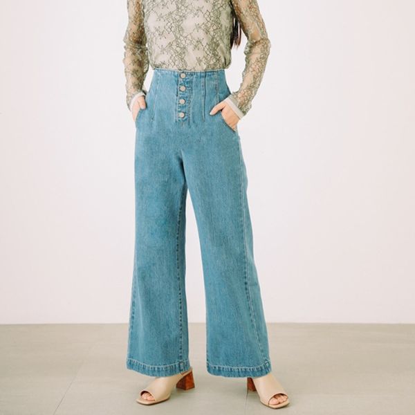 spring high waist wide leg back cross strap denim pants simple casual vaqueros mujer trendy all match loose jeans 210514, Blue
spring high waist wide leg back cross strap denim pants simple casual vaqueros mujer trendy all match loose jeans 210514, Blue