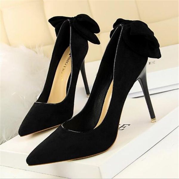 dress shoes bigtree 2021 korean women's high heels suede shallow mouth pointed nightclub was thin after bow women, Black
dress shoes bigtree 2021 korean women's high heels suede shallow mouth pointed nightclub was thin after bow women, Black