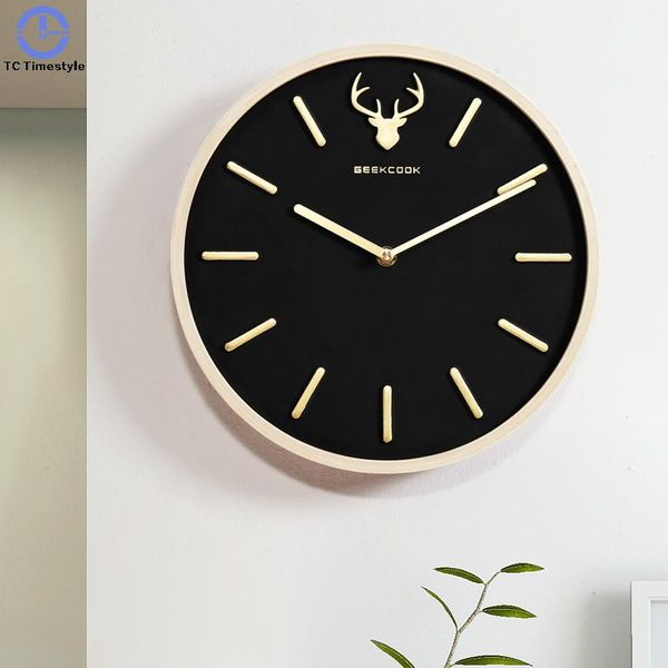 wall clocks 12 inches nordic luxury wooden clock living room decorative bedroom atmosphere mute personality deer watches quartz hanging
wall clocks 12 inches nordic luxury wooden clock living room decorative bedroom atmosphere mute personality deer watches quartz hanging