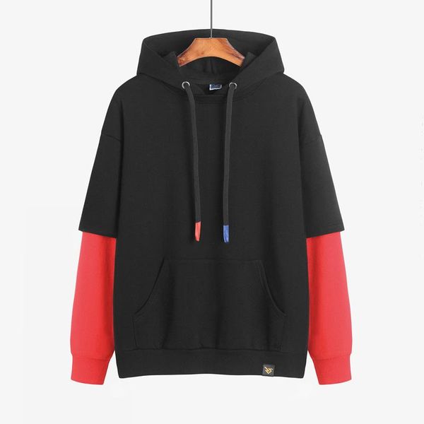 men's hoodies & sweatshirts men spring fall fashion japan style drawstring hooded sweatshirt long sleeve fake two pieces trendy, Black
men's hoodies & sweatshirts men spring fall fashion japan style drawstring hooded sweatshirt long sleeve fake two pieces trendy, Black