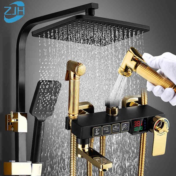 other faucets, showers & accs black display thermostatic faucet set gold rainfall mixer tap bathtub long spout mixe fbqa
other faucets, showers & accs black display thermostatic faucet set gold rainfall mixer tap bathtub long spout mixe fbqa