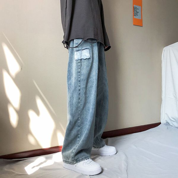 korean straight jeans mens fashion retro ripped patch jeans pants men streetwear wild loose hip-hop denim trousers mens s-2xl, Blue
korean straight jeans mens fashion retro ripped patch jeans pants men streetwear wild loose hip-hop denim trousers mens s-2xl, Blue