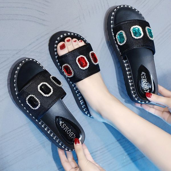 sandals kjstyrka rhinestone slipper outdoor beach shoes summer women's flip flops on the platform sandalia feminina i3cw, Black
sandals kjstyrka rhinestone slipper outdoor beach shoes summer women's flip flops on the platform sandalia feminina i3cw, Black