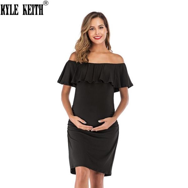 black red womens off shoulder maternity dress ruffle trim maxi pregnancy clothes for baby shower dresses, White
black red womens off shoulder maternity dress ruffle trim maxi pregnancy clothes for baby shower dresses, White