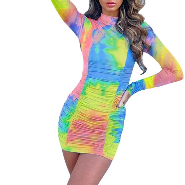 fashion ladies autumn temperament mini dress women tie-dye print long sleeve half high collar bodycon slim casual dresses, Black;gray
fashion ladies autumn temperament mini dress women tie-dye print long sleeve half high collar bodycon slim casual dresses, Black;gray