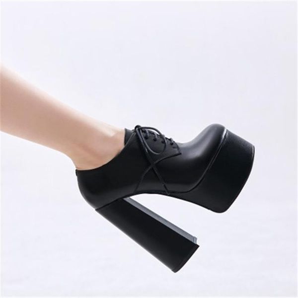 dress shoes pxelena punk gothic women genuine leather block chunky high heels platform thick sole lace up 2021 autumn spring 41, Black
dress shoes pxelena punk gothic women genuine leather block chunky high heels platform thick sole lace up 2021 autumn spring 41, Black