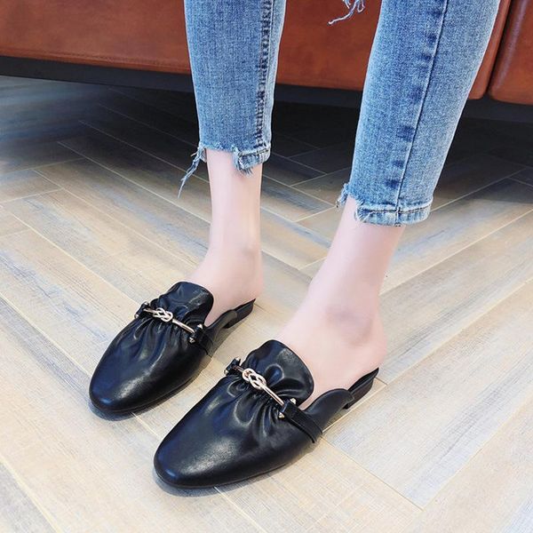 cover toe shoes ladies' slippers slipers women low luxury slides rivet loafers female mule 2021 designer summer mules pu fabric, Black
cover toe shoes ladies' slippers slipers women low luxury slides rivet loafers female mule 2021 designer summer mules pu fabric, Black