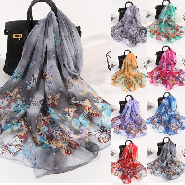 scarves butterfly print wraps light chiffon women flower long soft wrap scarf simulation silk shawl, Blue;gray
scarves butterfly print wraps light chiffon women flower long soft wrap scarf simulation silk shawl, Blue;gray