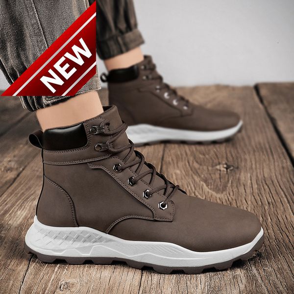 autumn and winter new medium high 2021 british wind work boots men's leisure outdoor desert shoes, Black
autumn and winter new medium high 2021 british wind work boots men's leisure outdoor desert shoes, Black