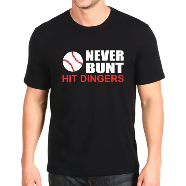 men's t-shirts printed tshirt fashion never bunt hit dingers funny baseball mens loose customization tees costomizable, White;black
men's t-shirts printed tshirt fashion never bunt hit dingers funny baseball mens loose customization tees costomizable, White;black